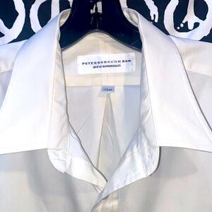 MEN PETERBORIUGH ROW WHITE LONG SLEEVE DRESS SHIRT SZ 17 1/2””